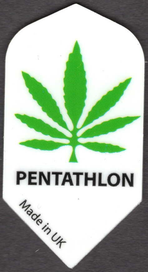 Green Pot Leaf Pentathlon Slim Dart Flights