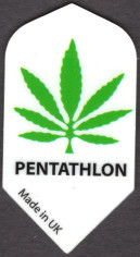 Green Pot Leaf Pentathlon Slim Dart Flights