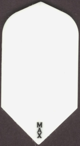 Solid White "POWER MAX" Slim Dart Flights: 150 Microns Thick