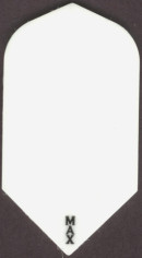 Solid White "POWER MAX" Slim Dart Flights: 150 Microns Thick