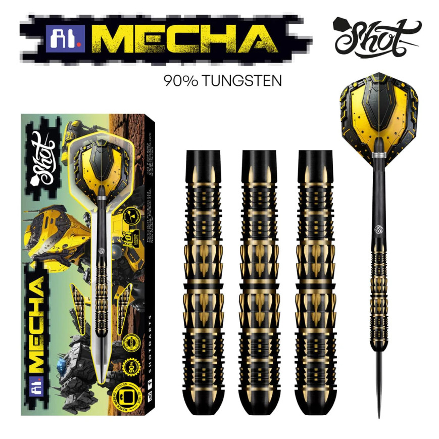SHOT DARTS A.I. MECHA 25 GRAM STEEL TIP DARTS SHOT DARTS A.I. MECHA 25 GRAM STEEL TIP DARTS