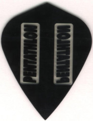 Black Pentathlon Kite Cut Dart Flights Black Pentathlon Kite Cut Dart Flights