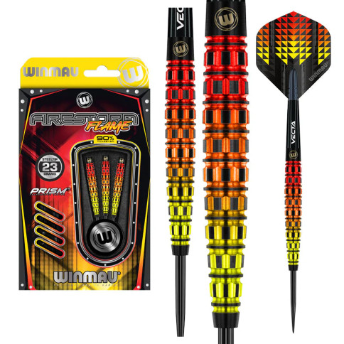 WINMAU FIRESTORM FLAME 23 GRAM STEEL TIP DARTS