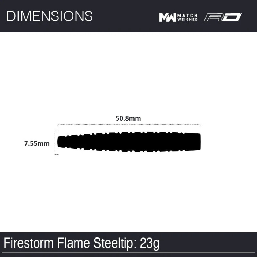 WINMAU FIRESTORM FLAME 23 GRAM STEEL TIP DARTS WINMAU FIRESTORM FLAME 23 GRAM STEEL TIP DARTS