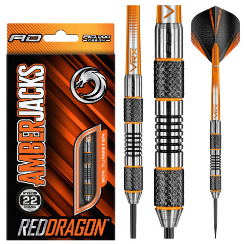 RED DRAGON AMBERJACK 22 GRAM STEEL TIP DARTS