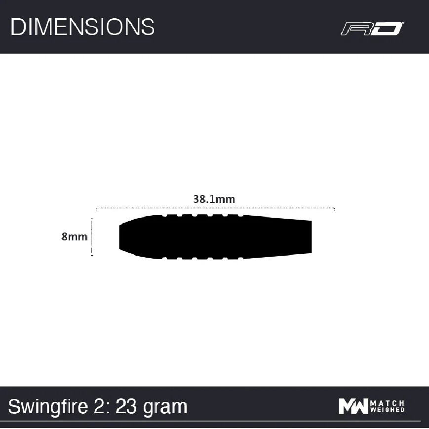 RED DRAGON SWINGFIRE 23 GRAM STEEL TIP DARTS