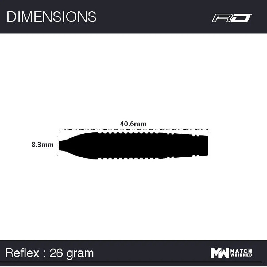 RED DRAGON REFLEX 26 GRAM STEEL TIP DARTS