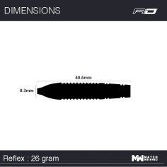 RED DRAGON REFLEX 26 GRAM STEEL TIP DARTS