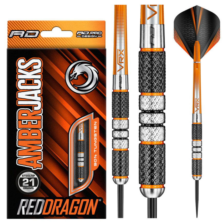 RED DRAGON AMBERJACK 21 GRAM STEEL TIP DARTS
