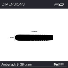 RED DRAGON AMBERJACKS 28 GRAM STEEL TIP DARTS