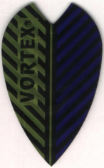 Blue and Gold Vortex Cut Dart Flights Blue and Gold Vortex Cut Dart Flights