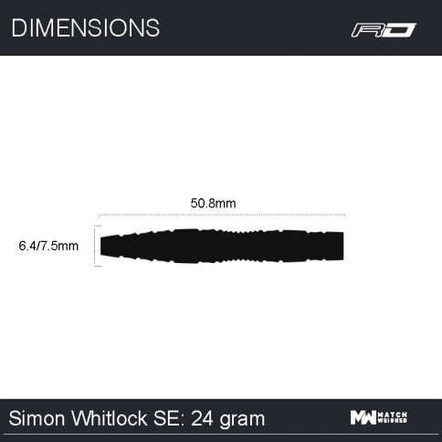WINMAU SPECIAL EDITION SIMON WHITLOCK 24 GRAM STEEL TIP DARTS