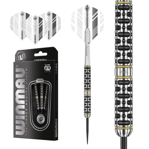 WINMAU STEVE BROWN 24 GRAM STEEL TIP DARTS