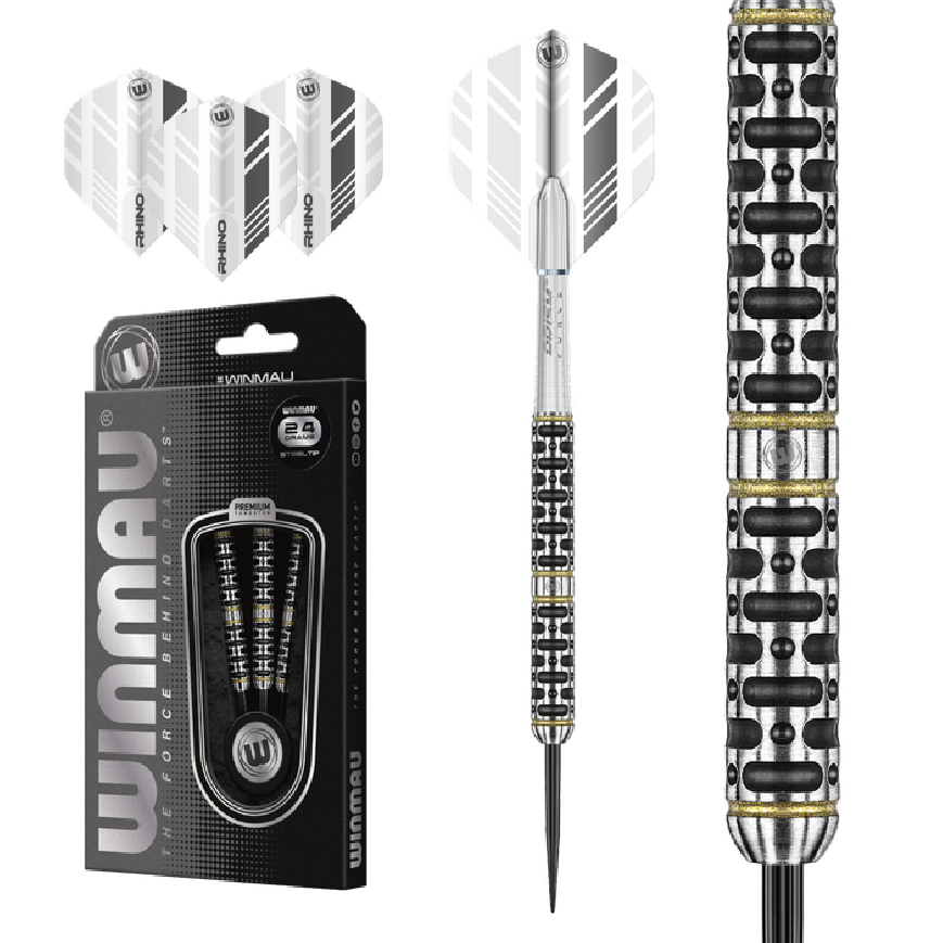 WINMAU STEVE BROWN 24 GRAM STEEL TIP DARTS