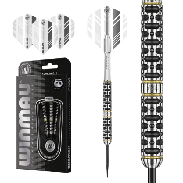 WINMAU STEVE BROWN 24 GRAM STEEL TIP DARTS