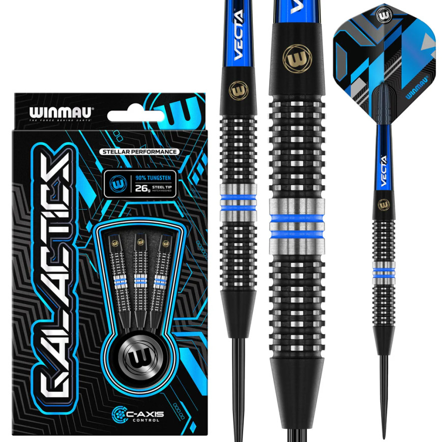 WINMAU GALACTICS 26 GRAM STEEL TIP DARTS