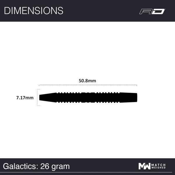 WINMAU GALACTICS 26 GRAM STEEL TIP DARTS