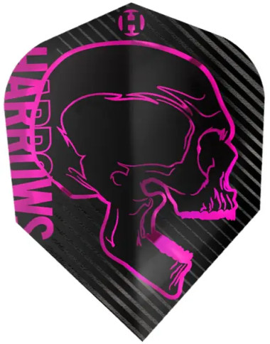 BLACK & PINK RAGE Skull Dart Flights
