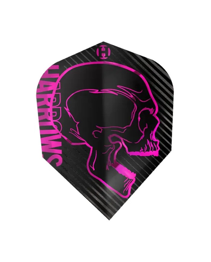BLACK & PINK RAGE Skull Dart Flights