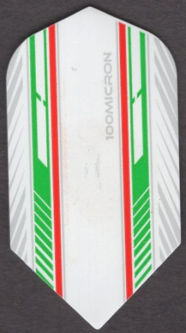 MACH 5 - RED, WHITE & GREEN Slim Dart Flights