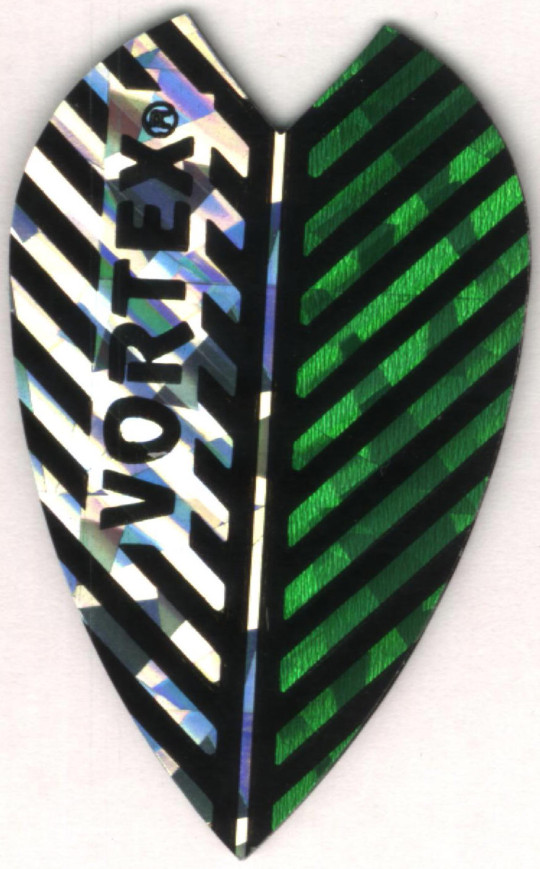 Green, Silver and Black VORTEX Dart Flights