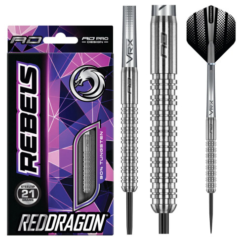 RED DRAGON REBELS 21 GRAM STEEL TIP DARTS
