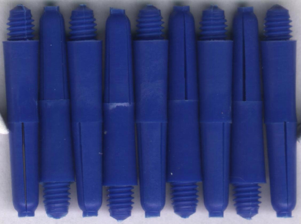 1.25in. Blue Extra Short Nylon Dart Shafts