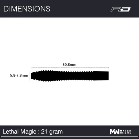 RED DRAGON LETHAL MAGIC 21 GRAM STEEL TIP DARTS