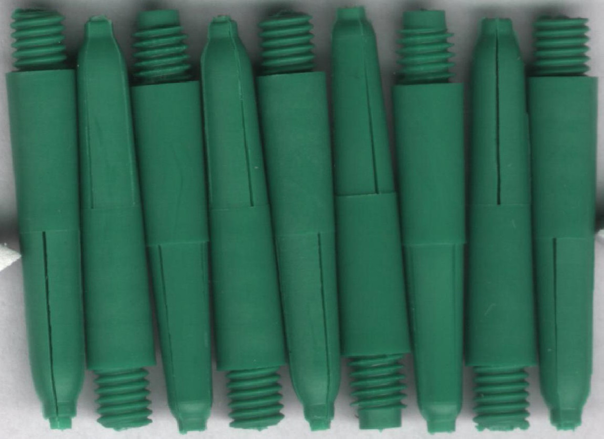 1.25in. Green Extra Short Nylon Dart Shafts