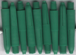 1.25in. Green Extra Short Nylon Dart Shafts