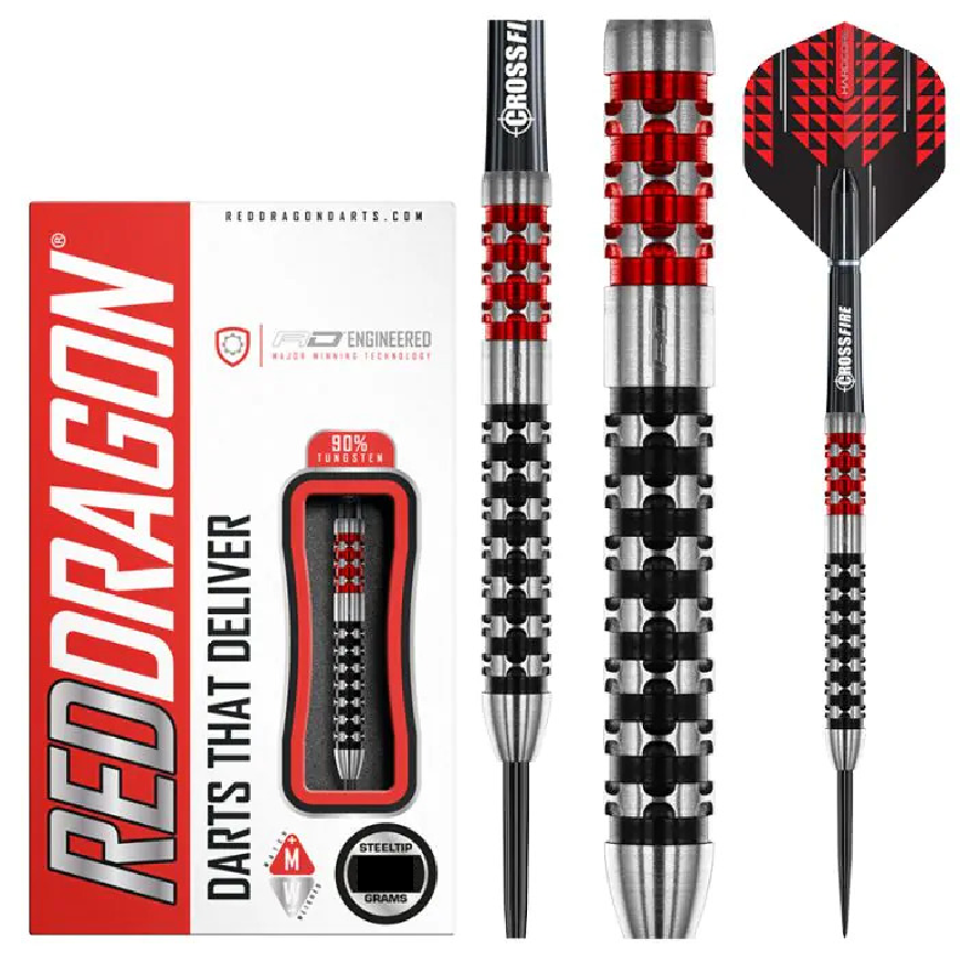 RED DRAGON CROSSFIRE 26 GRAM STEEL TIP DARTS