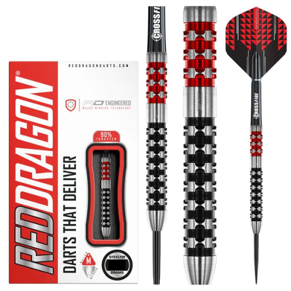 RED DRAGON CROSSFIRE 26 GRAM STEEL TIP DARTS