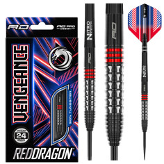 RED DRAGON VENGEANCE 24 GRAM STEEL TIP DARTS