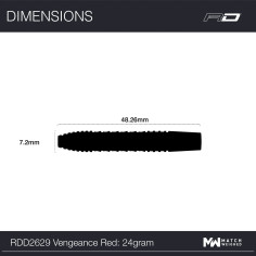 RED DRAGON VENGEANCE 24 GRAM STEEL TIP DARTS