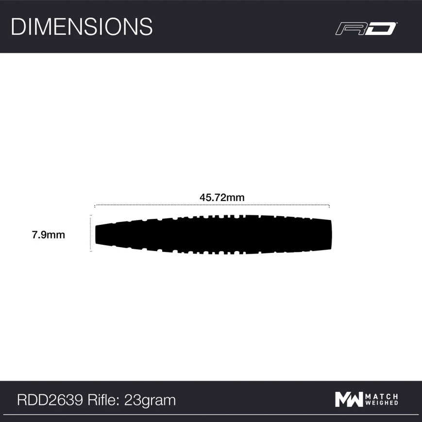 RED DRAGON RIFLE 23 GRAM STEEL TIP DARTS