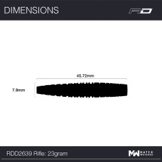 RED DRAGON RIFLE 23 GRAM STEEL TIP DARTS