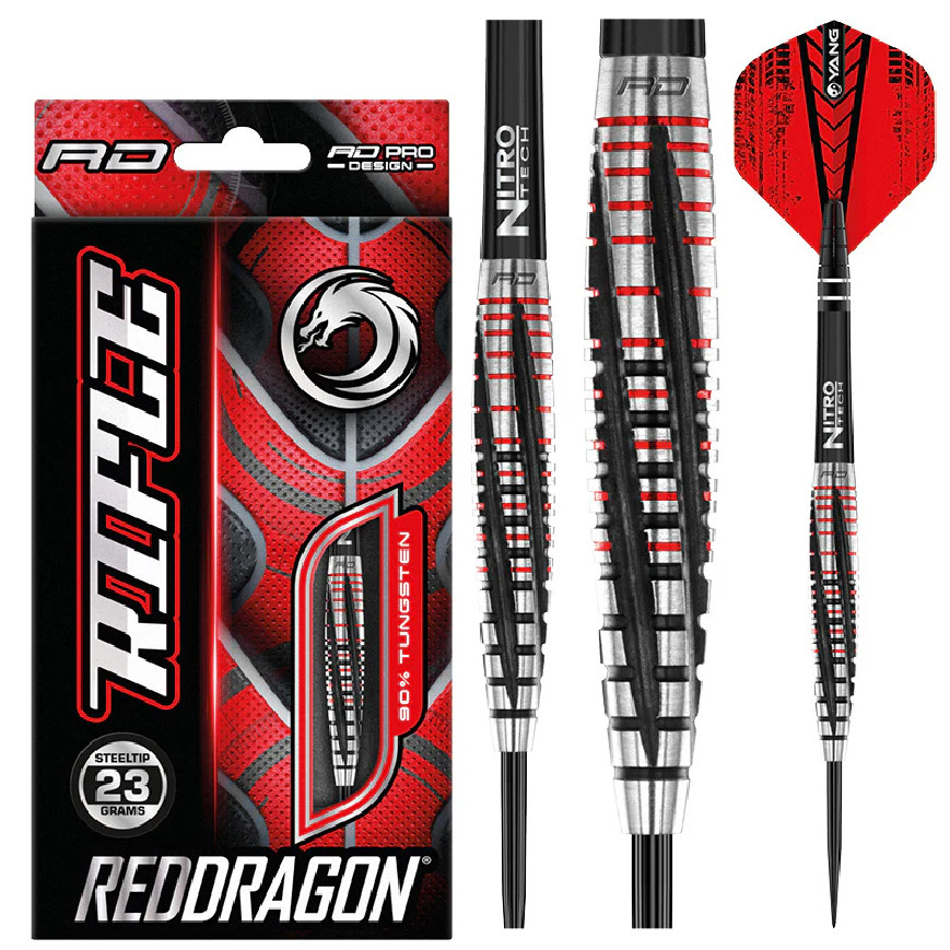 RED DRAGON RIFLE 23 GRAM STEEL TIP DARTS