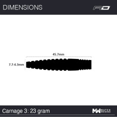 RED DRAGON CARNAGE 3 25 GRAM STEEL TIP DARTS