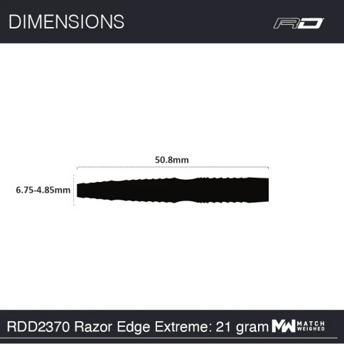 RED DRAGON RAZOR EDGE EXTREME 21 GRAM STEEL TIP DARTS