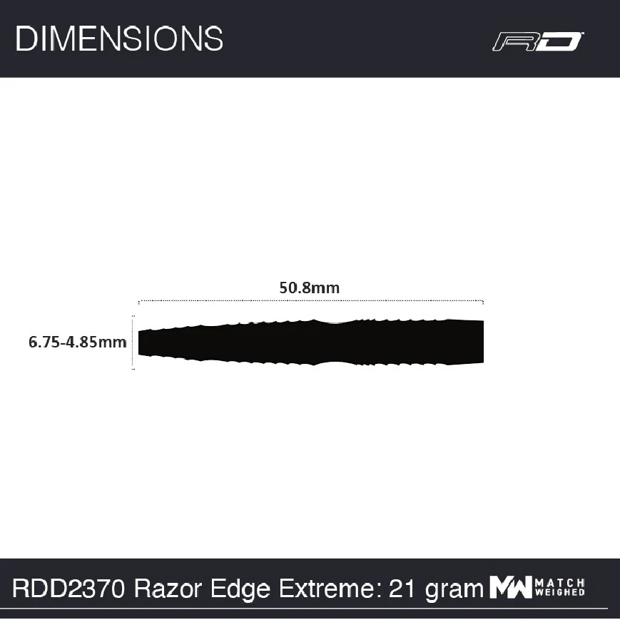 RED DRAGON RAZOR EDGE EXTREME 21 GRAM STEEL TIP DARTS