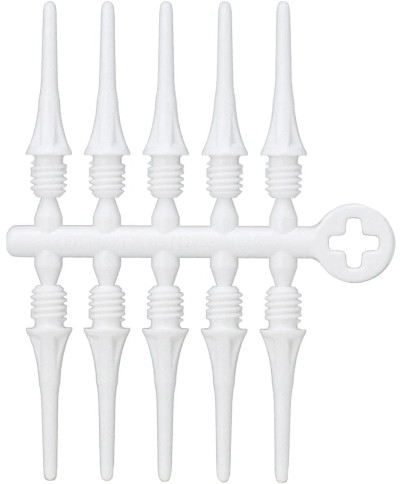 WHITE - SHORT FIT POINT PLUS SOFT TIP POINTS (50 COUNT)