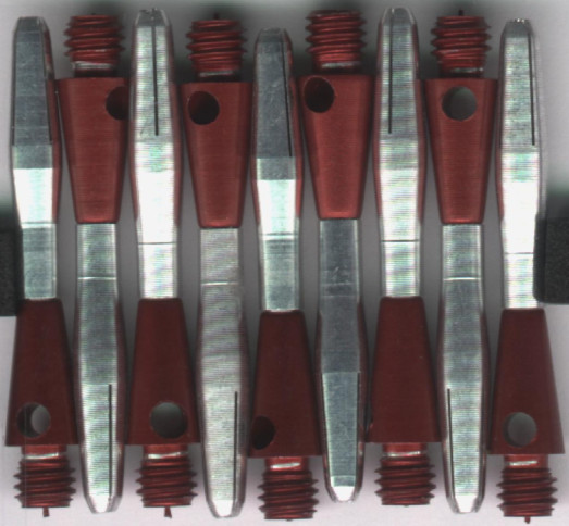 1.25in. Red Turbo Spinning Aluminum Dart Shafts