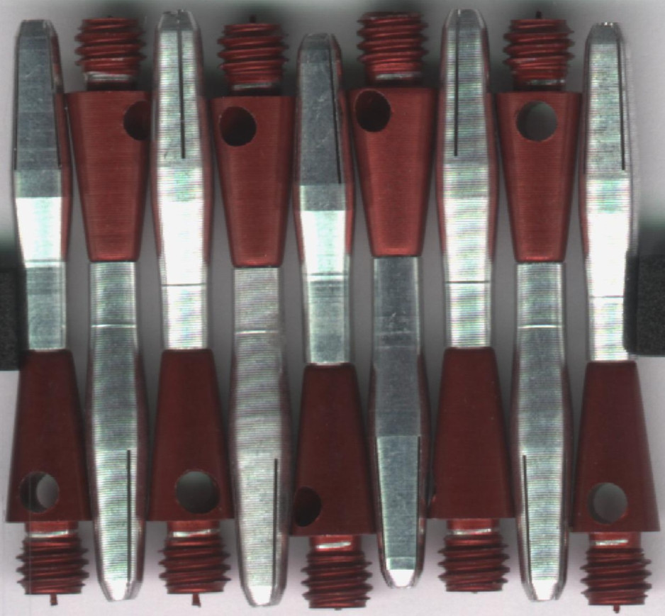 1.25in. Red Turbo Spinning Aluminum Dart Shafts