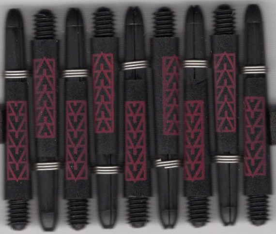 SHORT RED PAKATI KOI CARBON Dart Shafts