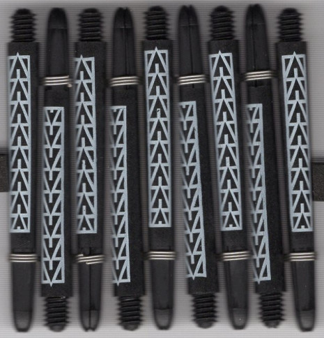 MEDIUM WHITE PAKATI KOI CARBON Dart Shafts