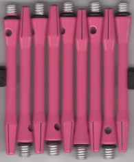2in. SOFT PINK Coated Aluminum Dart Shafts