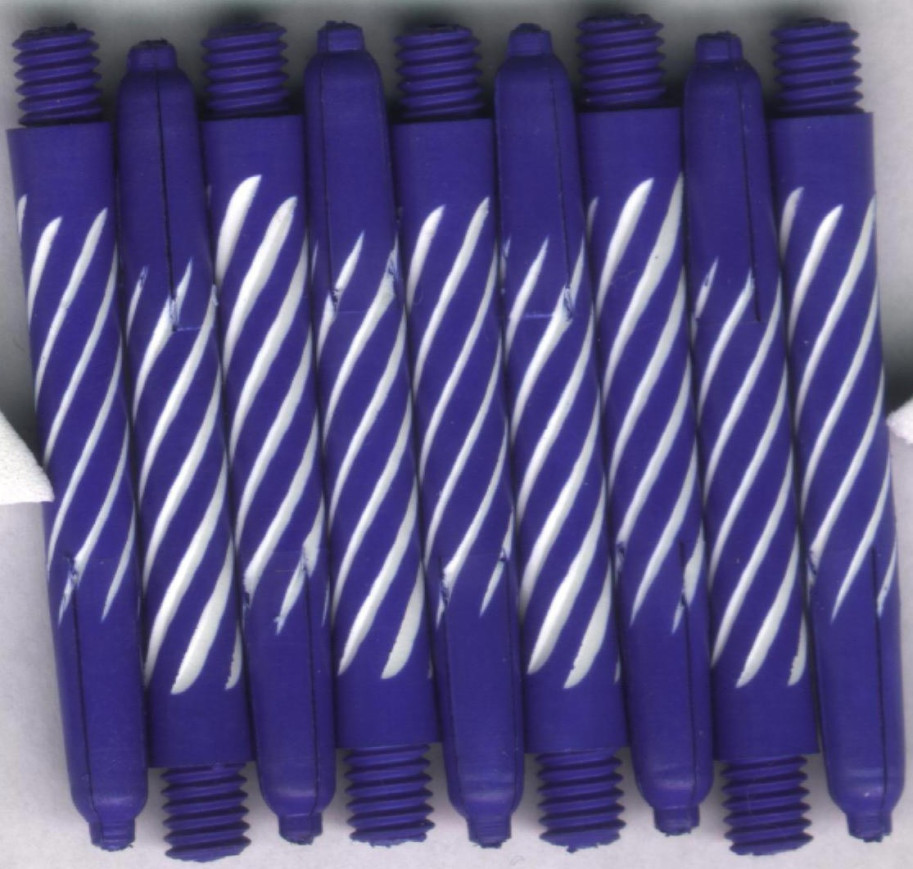 1.5in Blue/White Short Spiroline Nylon Dart Shafts 1.5in Blue/White Short Spiroline Nylon Dart Shafts