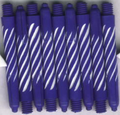 1.5in Blue/White Short Spiroline Nylon Dart Shafts 1.5in Blue/White Short Spiroline Nylon Dart Shafts