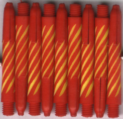1.5in. Red /Yellow Short Spiroline Nylon Dart Shafts 1.5in. Red /Yellow Short Spiroline Nylon Dart Shafts