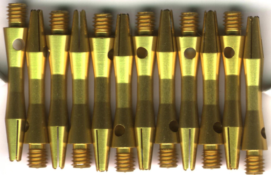 1.25in. Gold Extra Short Aluminum Dart Shafts